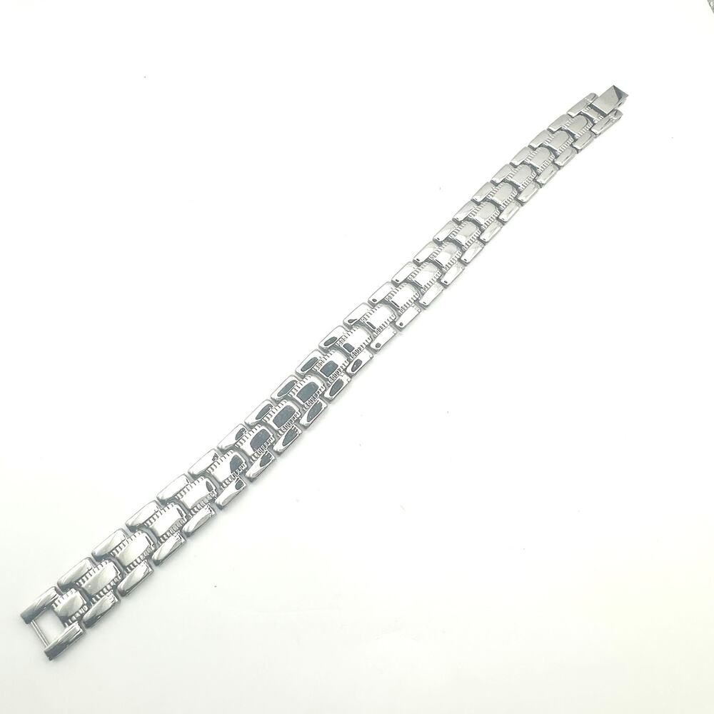 Polished Stainless Steel Bracelet New Casual Link Unisex Men Women Shiny
